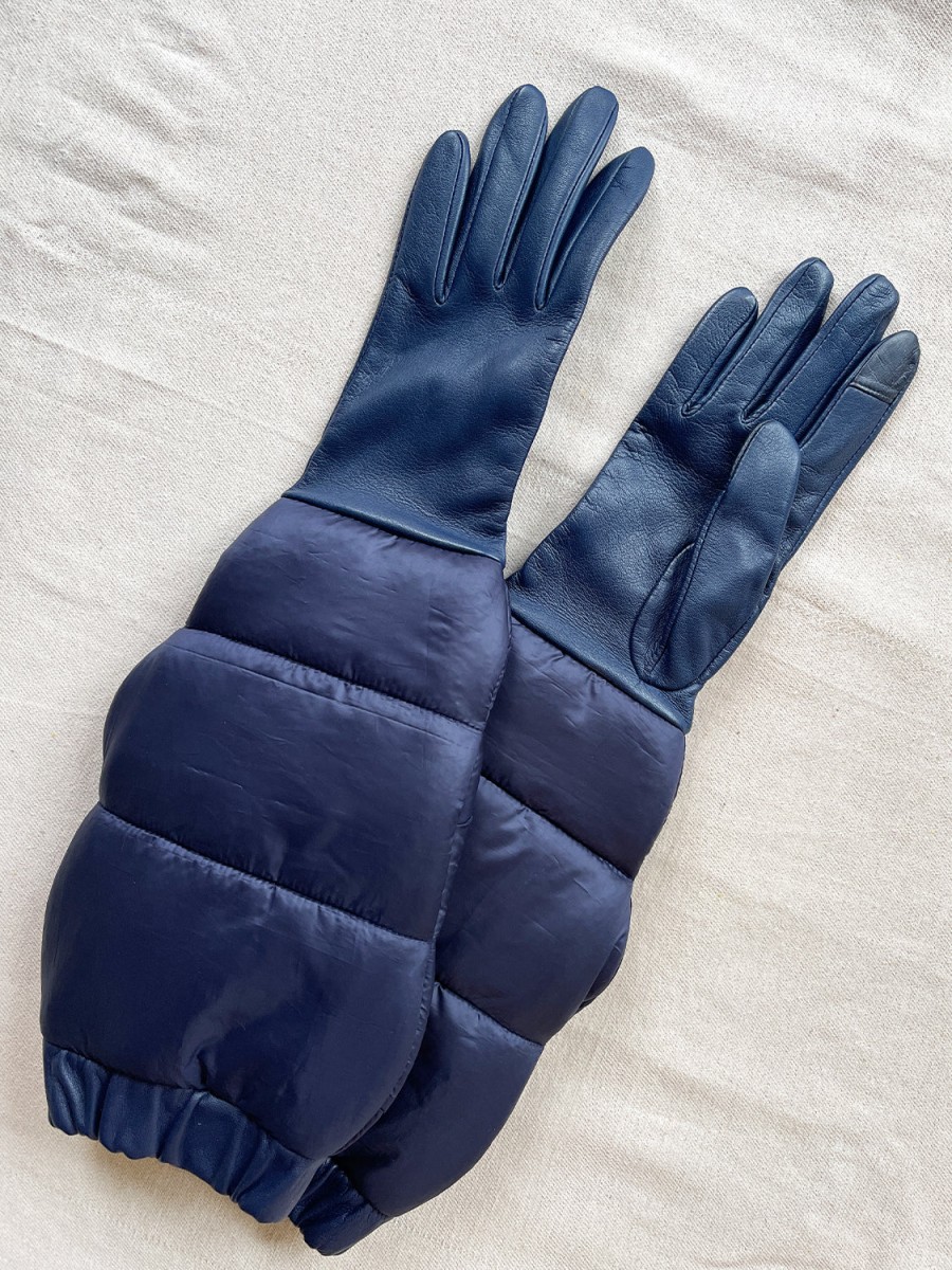 Accessories Annie Aime | Aristide Long Leather Duvet Gloves