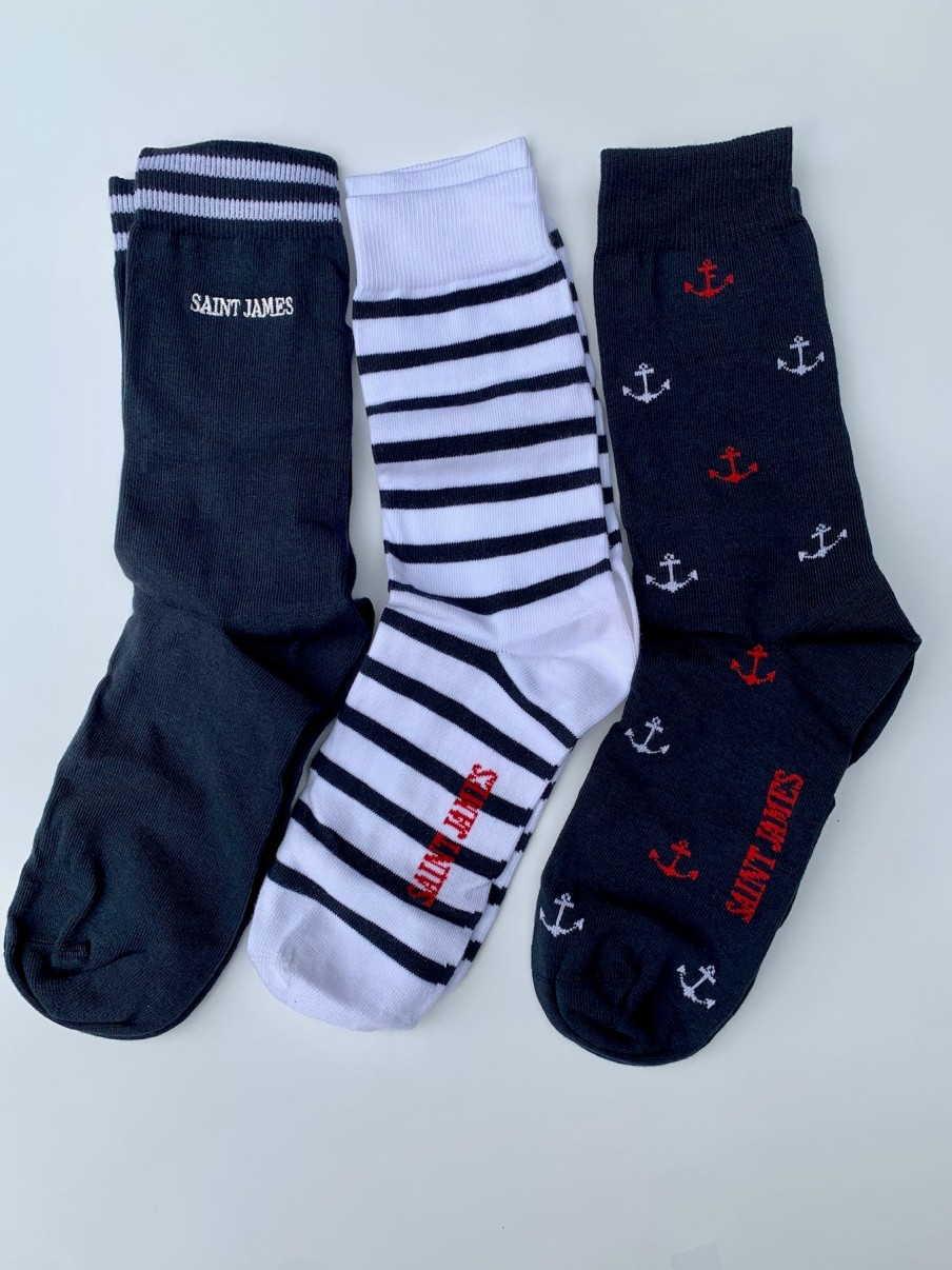 Men Annie Aime | Saint James Coffret Socks Cho Naval